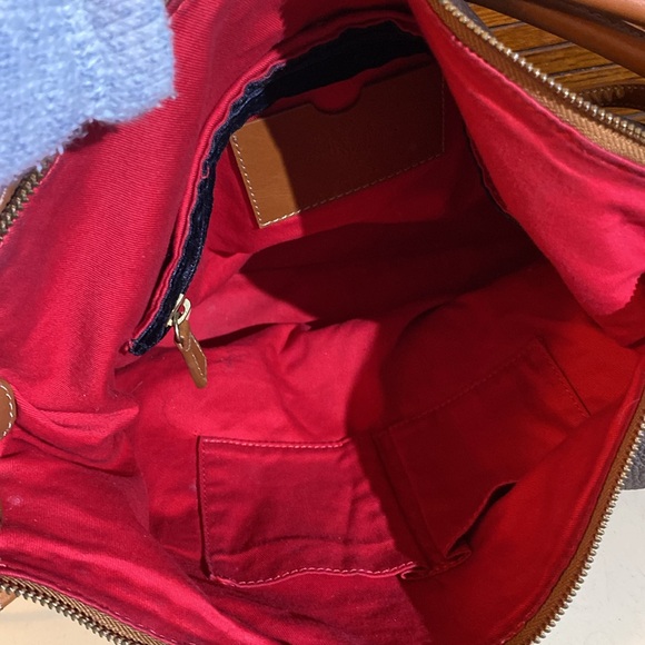 Prix De Dressage Brown leather with tan trim shoulder bag - Picture 12 of 12